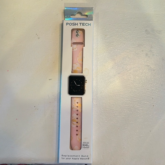 posh tech Accessories - Apple Watch band pink floral. NWT.